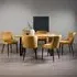 Ramsay 6 Seater Dining Set with Cezanne Chairs - Oak, Velvet