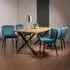 Ramsay 6-Seater Dining Set with Cezanne Chairs - Oak, Velvet