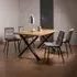 Ramsay 6-Seater Dining Set with Mondrian Chairs - Oak, Velvet