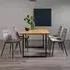 Ramsay 6 Seater Dining Set with Mondrian Chairs - Oak, Velvet