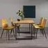 Ramsay 6 Seater Dining Set with Mondrian Chairs - Oak, Velvet