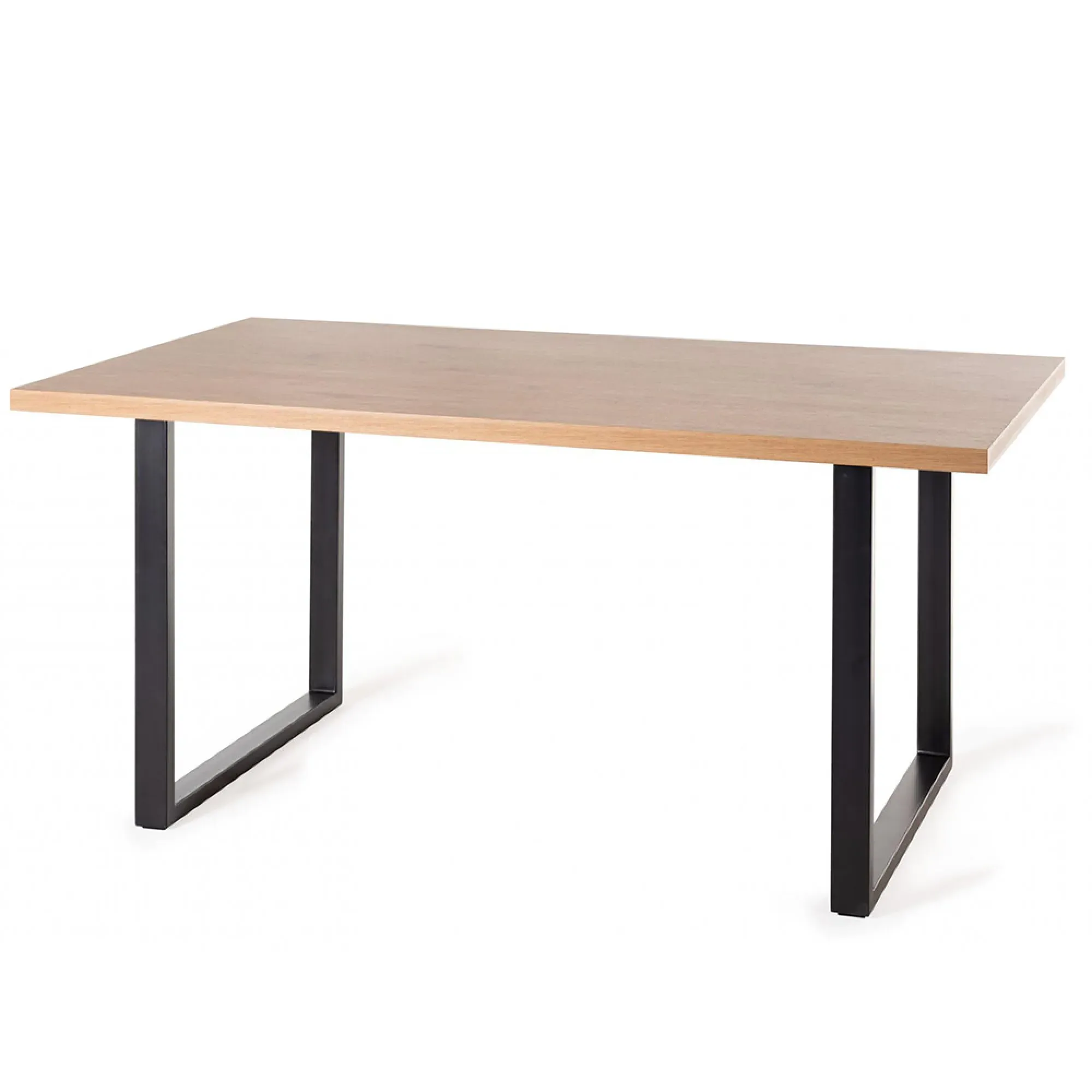 Ramsay 6 Seater Dining Table with U Shape Legs - Oak, Melamine