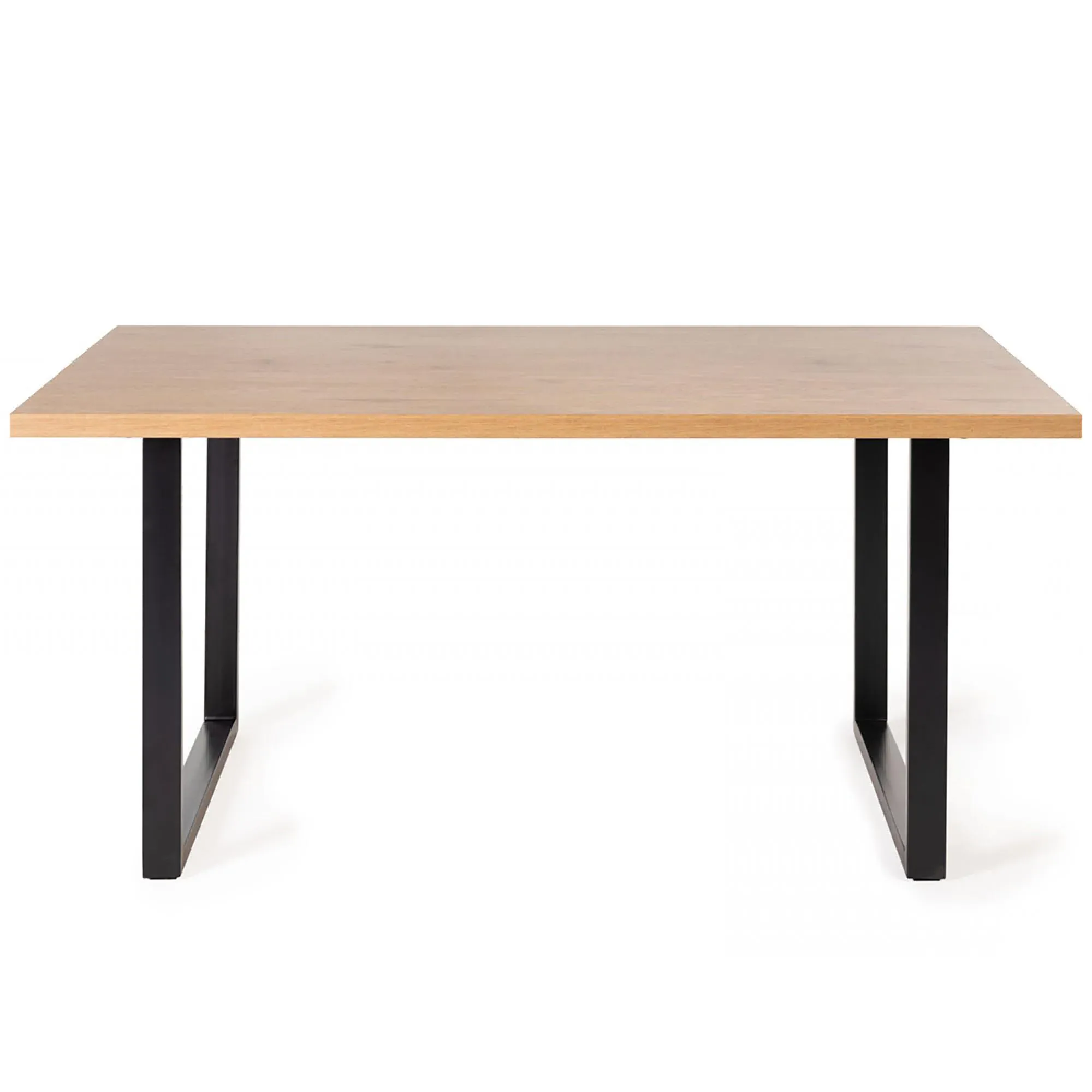 Ramsay 6 Seater Dining Table with U Shape Legs - Oak, Melamine