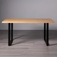 Ramsay 6 Seater Dining Table with U Shape Legs - Oak, Melamine