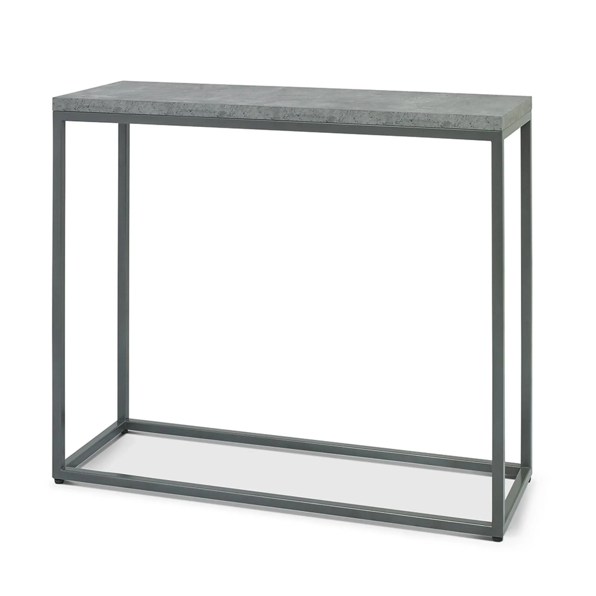 Renzo Narrow Console Table - Zinc, Dark Grey
