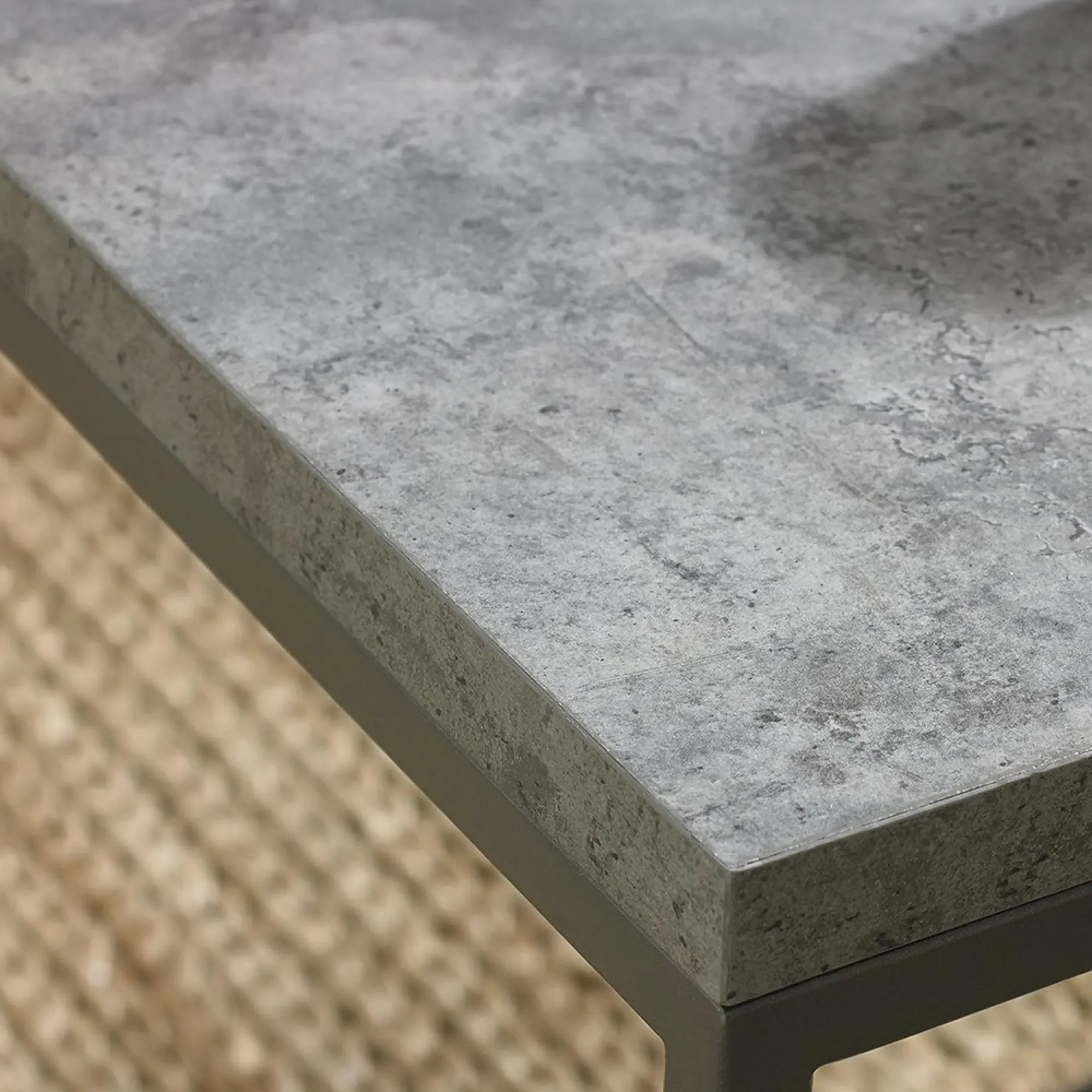 Renzo Narrow Console Table - Zinc, Dark Grey