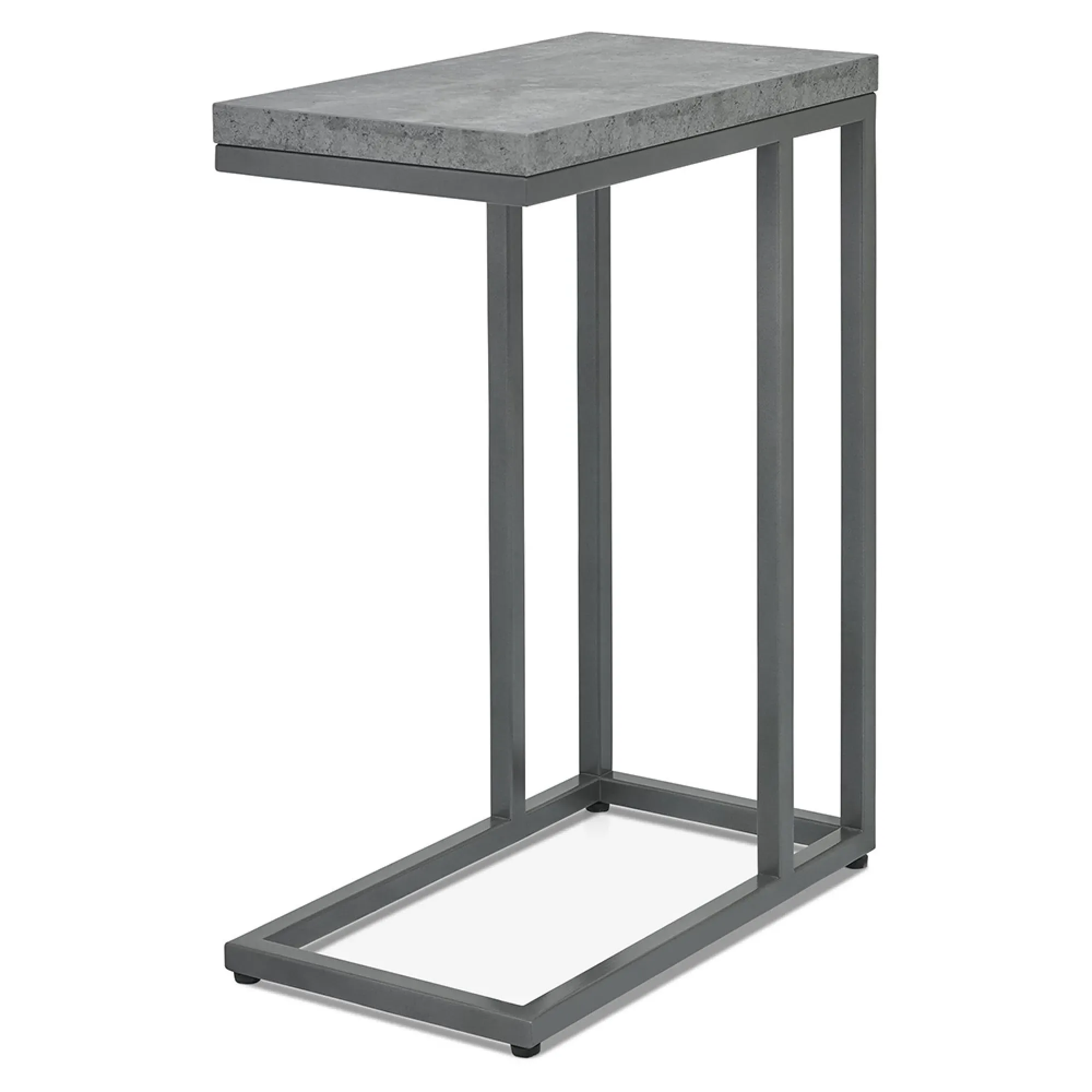 Renzo Narrow Side Table - Zinc, Dark Grey