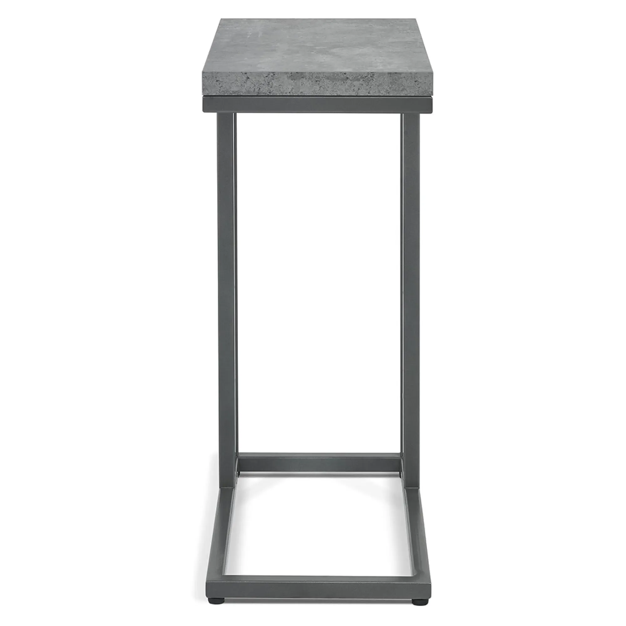 Renzo Narrow Side Table - Zinc, Dark Grey