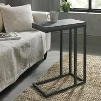 Renzo Narrow Side Table - Zinc, Dark Grey