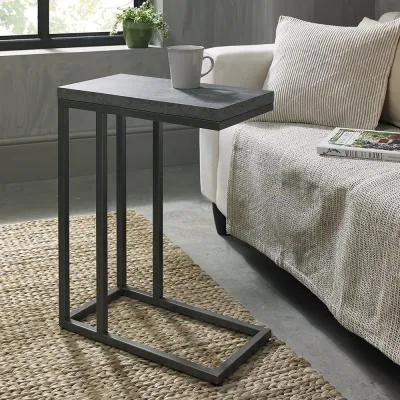 Renzo Narrow Side Table - Zinc, Dark Grey image