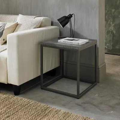 Renzo Side Table - Zinc, Dark Grey image