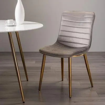 Rothko Dining Chair - Grey, Velvet image