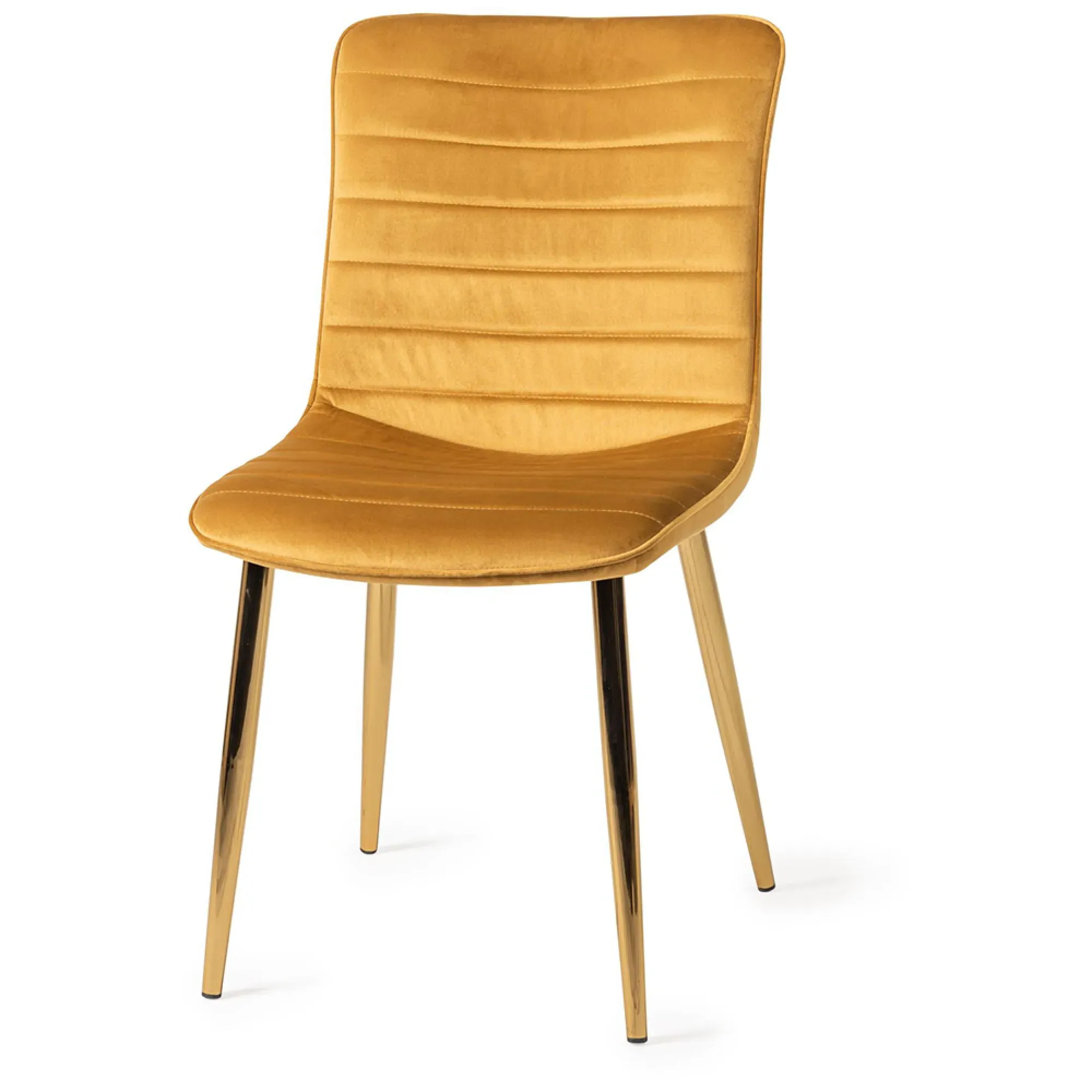 Rothko Dining Chair - Mustard, Velvet