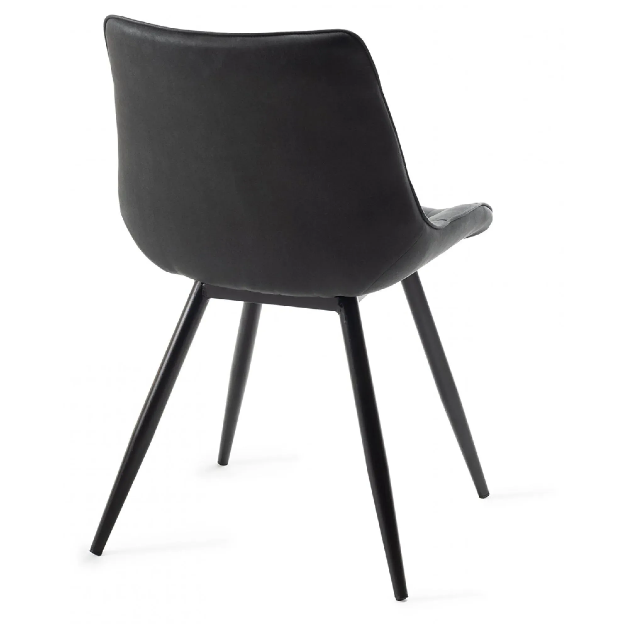 Seurat Dining Chair - Dark Grey, Faux Suede