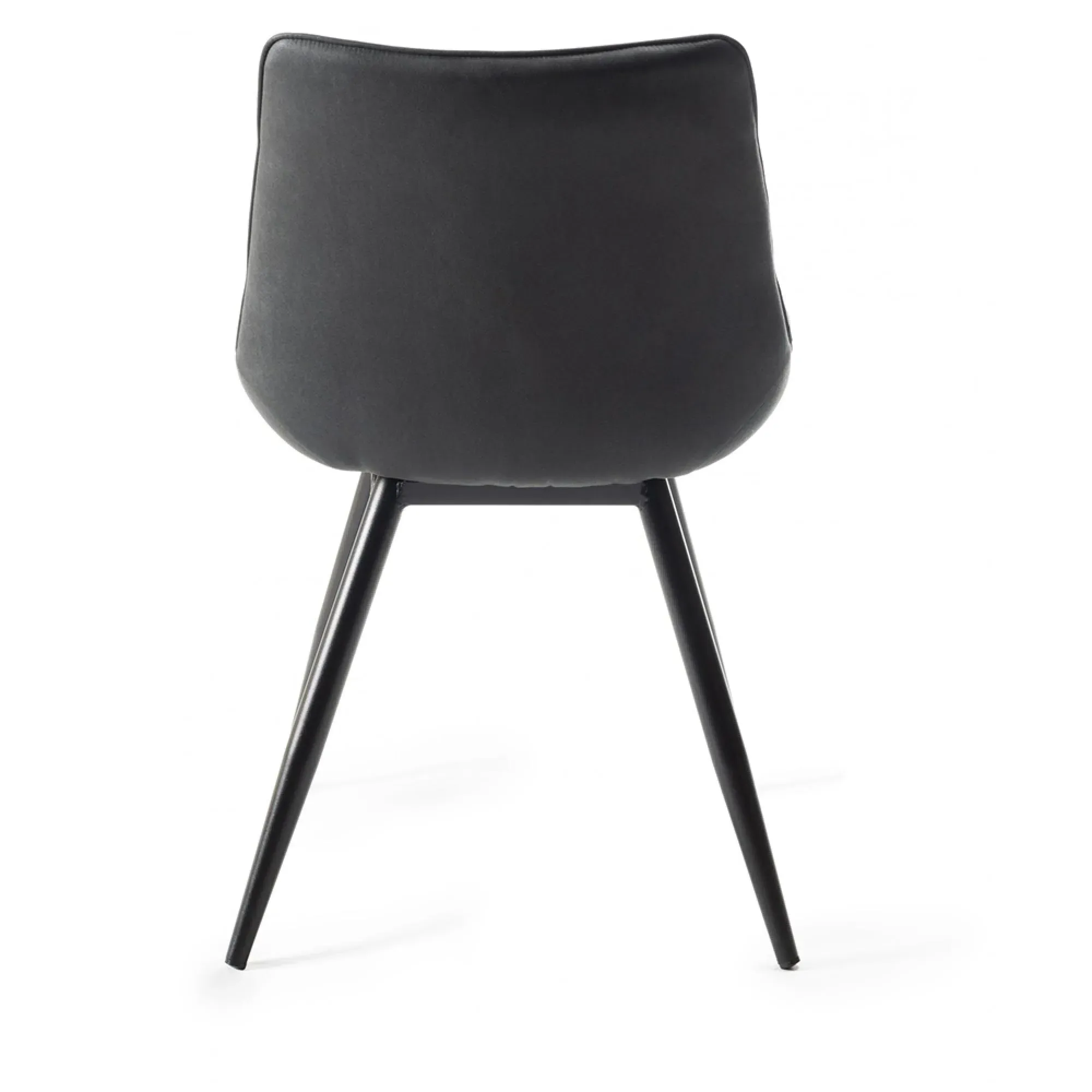Seurat Dining Chair - Dark Grey, Faux Suede