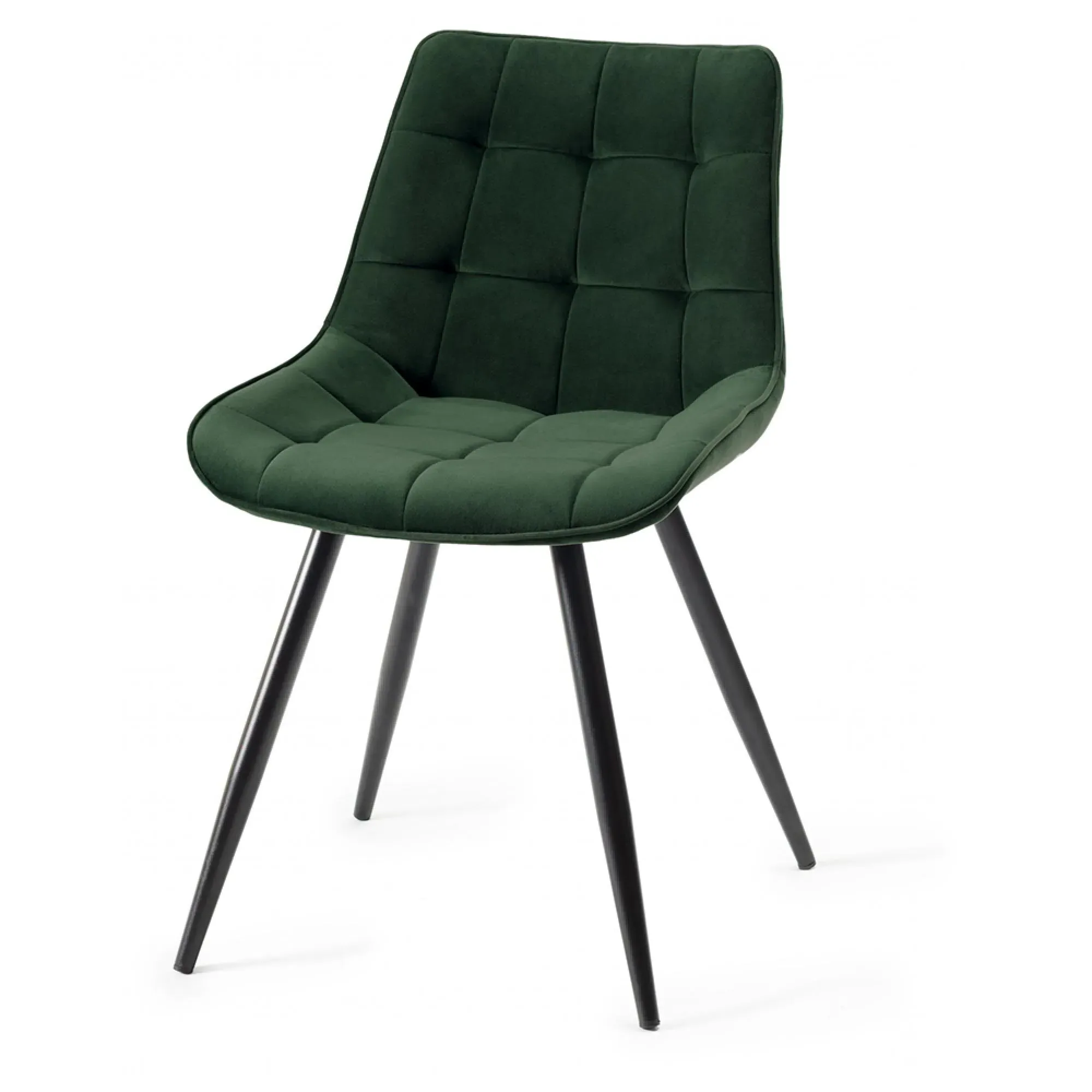 Seurat Dining Chair - Green, Velvet