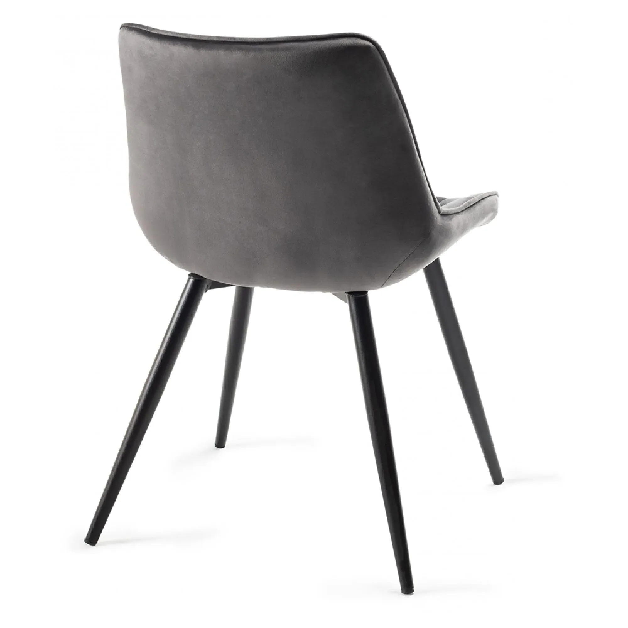 Seurat Dining Chair - Grey, Velvet