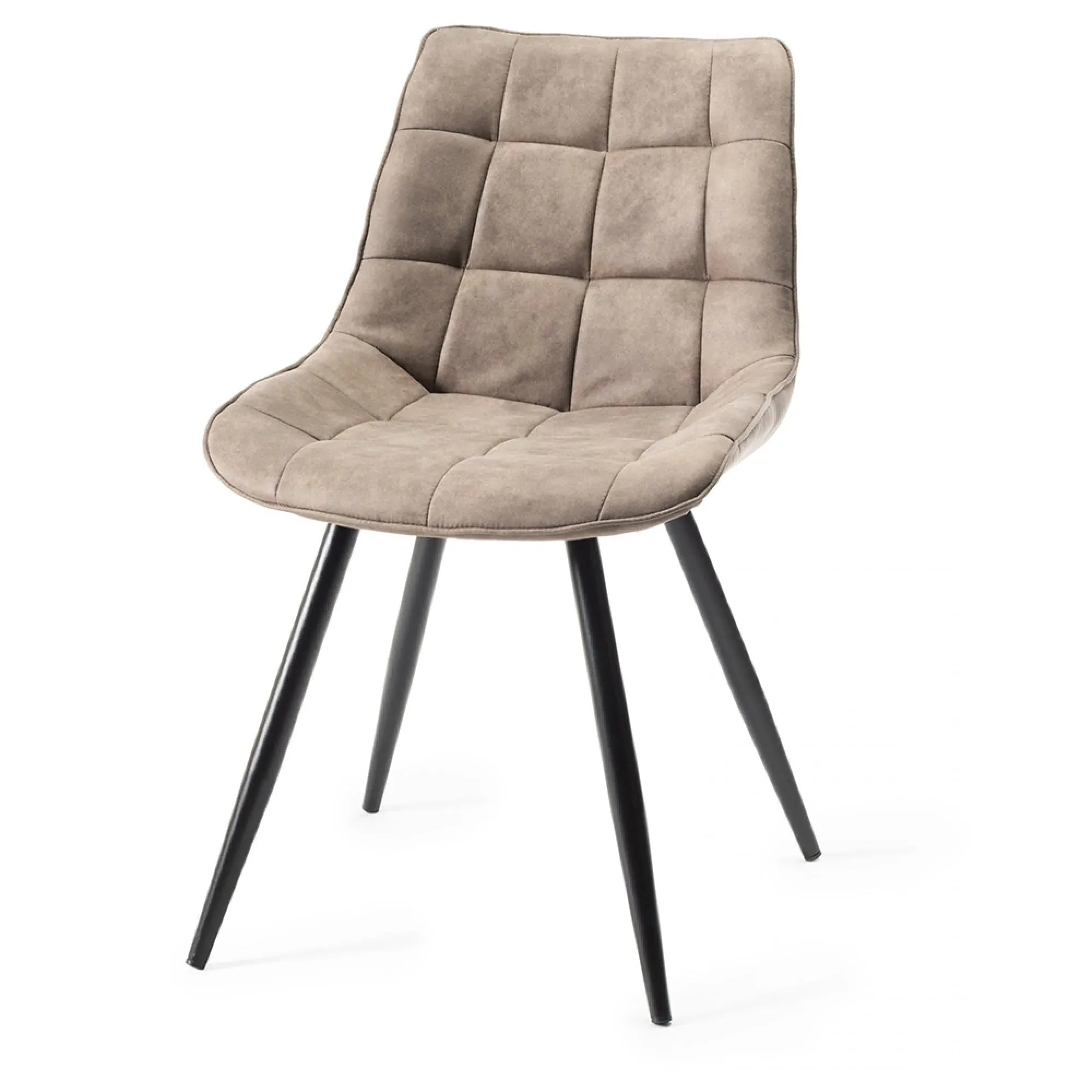 Seurat Dining Chair - Tan, Faux Suede