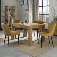 Turin 4-6 Seater Extendable Dining Set with Cezanne Chairs