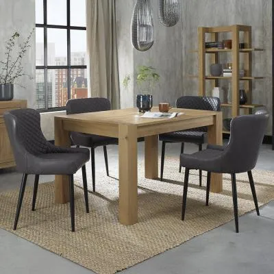 Turin 4-6 Seater Extendable Dining Set with Cezanne Chairs