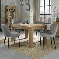 Turin 4-6 Seater Extendable Dining Set with Cezanne Chairs