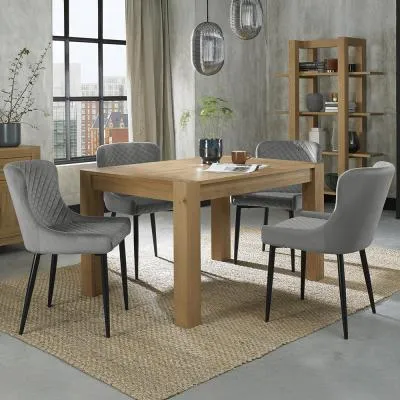Turin 4-6 Seater Extendable Dining Set with Cezanne Chairs