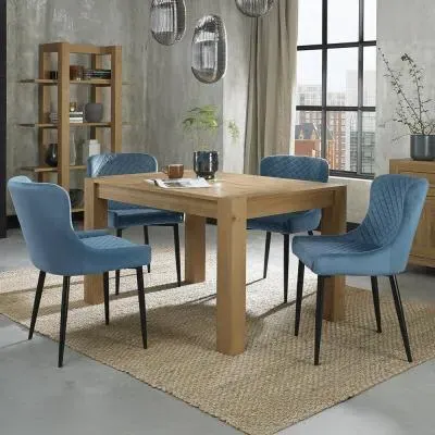 Turin 4-6 Seater Extendable Dining Set with Cezanne Chairs