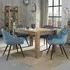 Turin 4-6 Seater Extendable Dining Set with Dali Chairs - Light Oak