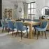 Turin 6-10 Seater Extendable Dining Set with 8 Cezanne Chairs - Light Oak