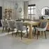 Turin 6-10 Seater Extendable Dining Set with 8 Cezanne Chairs - Light Oak