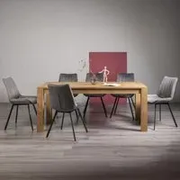 Turin 6-10 Seater Extendable Dining Set with 8 Fontana Chairs - Light Oak