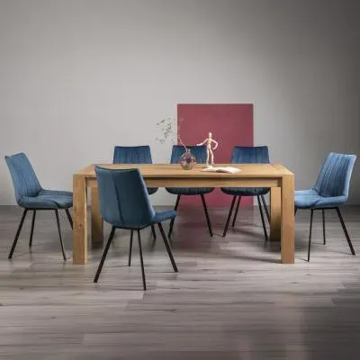 Turin 6-10 Seater Extendable Dining Set with 8 Fontana Chairs - Light Oak