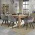 Turin 6-8 Seater Extendable Dining Set with Dali Chairs - Light Oak