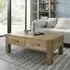 Turin Coffee Table with Drawers - Light Oak