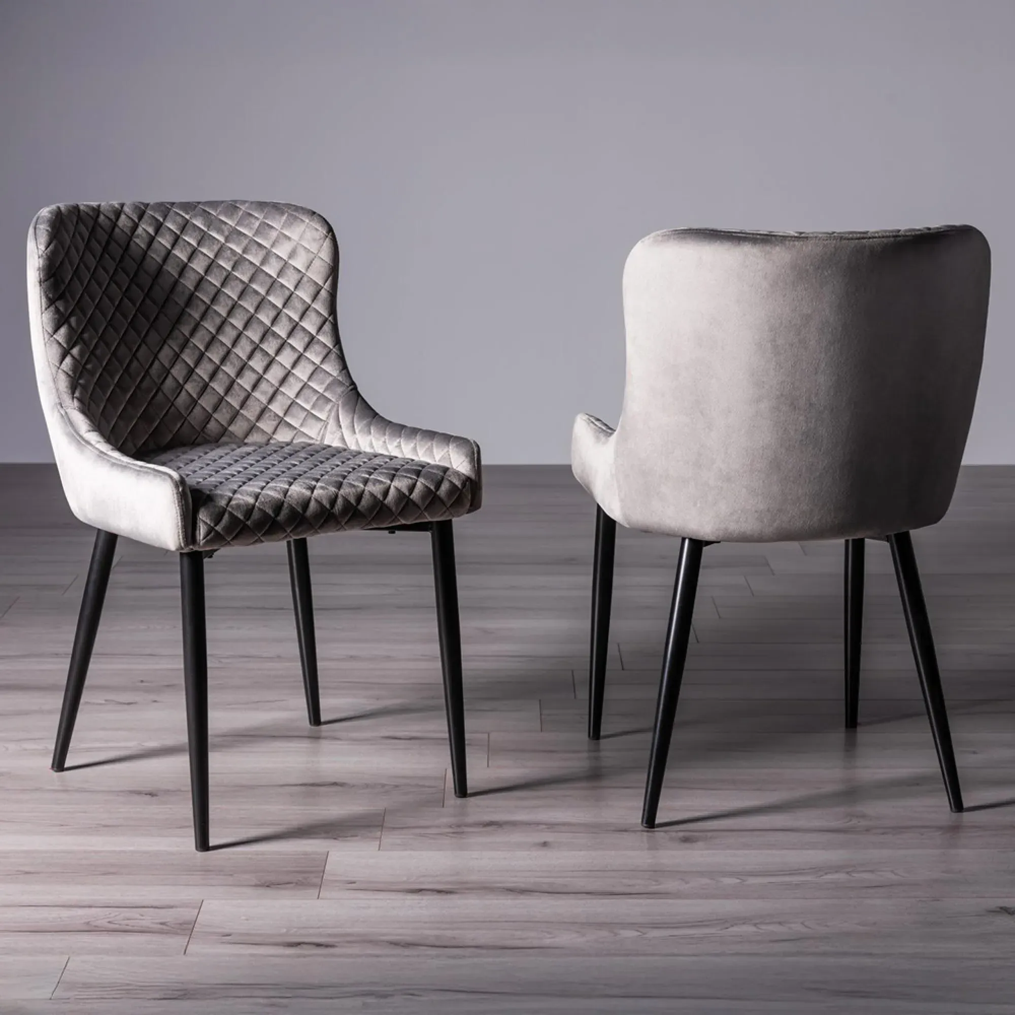 Turin Glass 4-Seater Dining Set with Cezanne Chairs - Oak, Glass