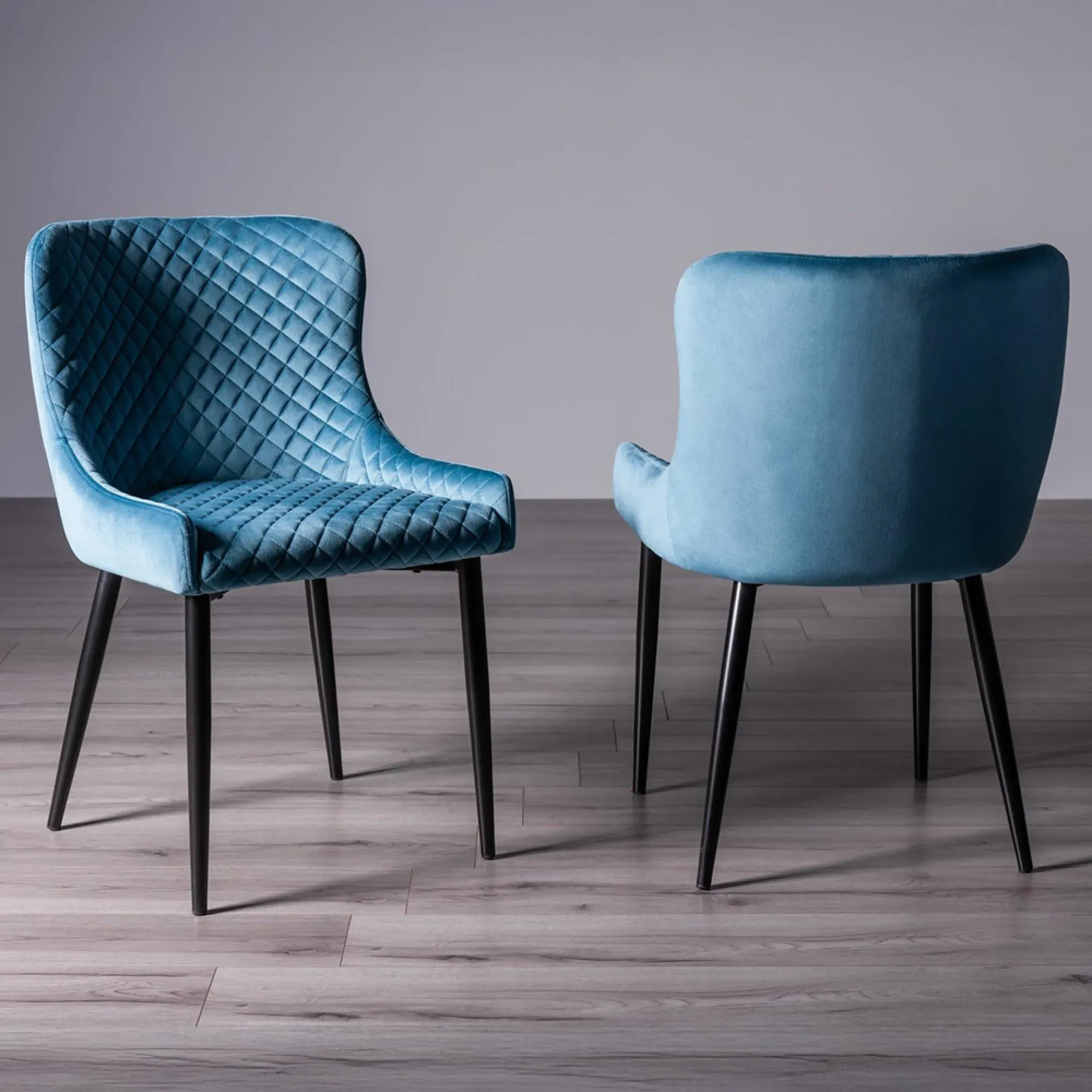 Turin Glass 4-Seater Dining Set with Cezanne Chairs - Oak, Glass