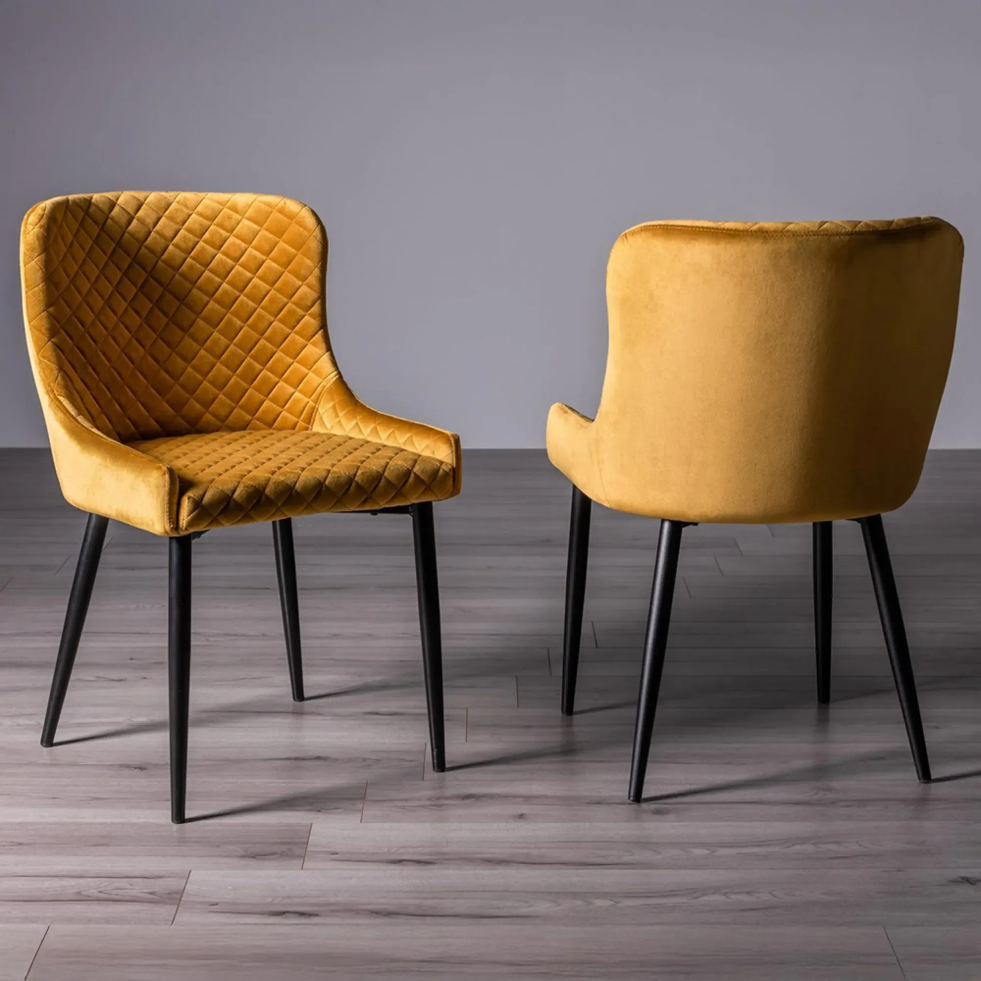 Turin Glass 4-Seater Dining Set with Cezanne Chairs - Oak, Glass