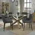 Turin Glass 4-Seater Dining Set with Cezanne Chairs - Oak, Glass