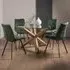Turin Glass 4-Seater Dining Set with Fontana Chairs - Oak, Glass
