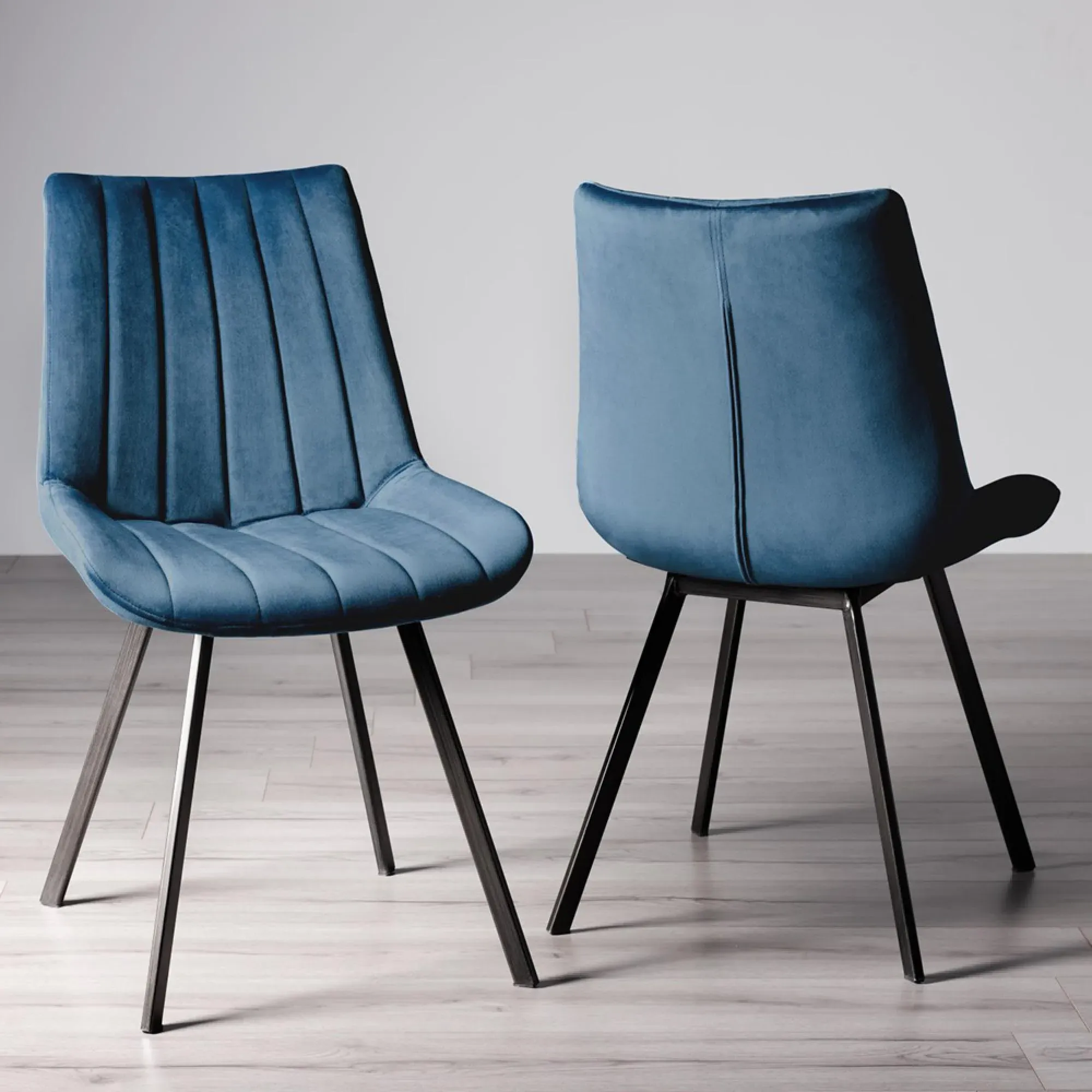 Turin Glass 4-Seater Dining Set with Fontana Chairs - Oak, Glass