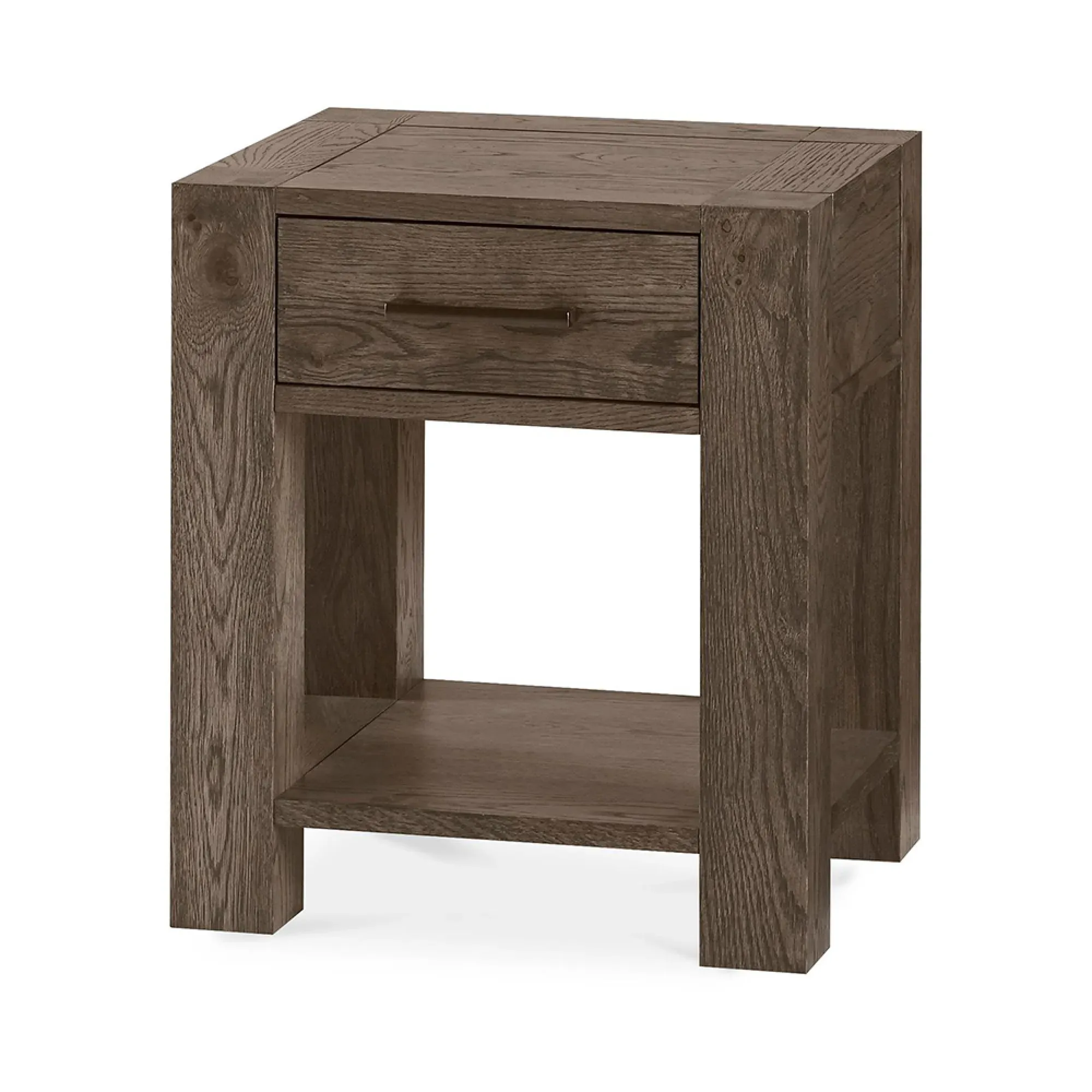 Turin Lamp Table with Drawer - Dark Oak