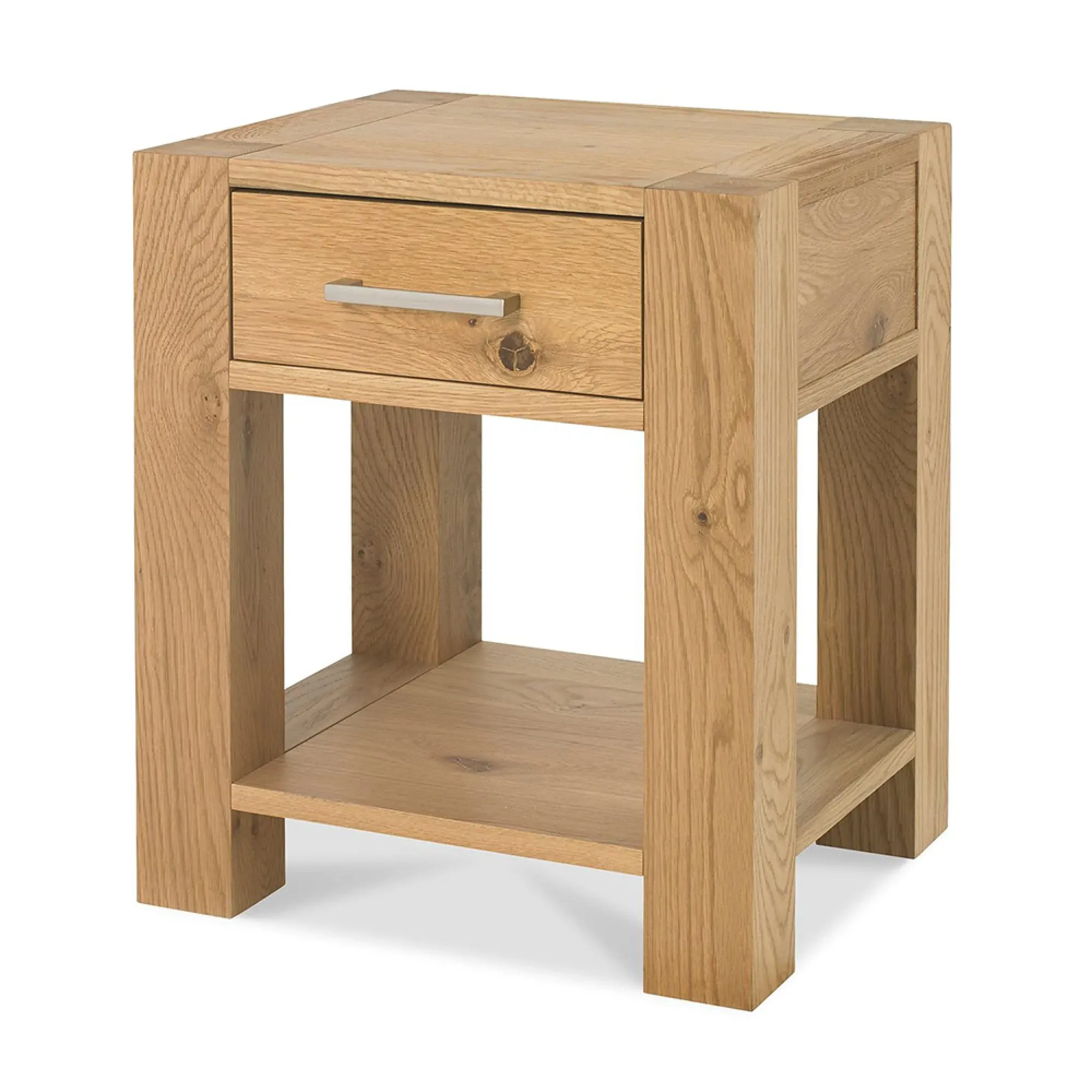 Turin Lamp Table with Drawer - Light Oak
