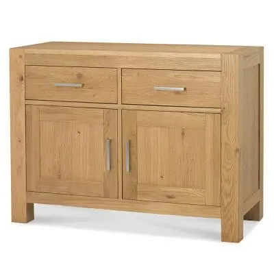 Turin Narrow 2 Drawer Sideboard - Light Oak image