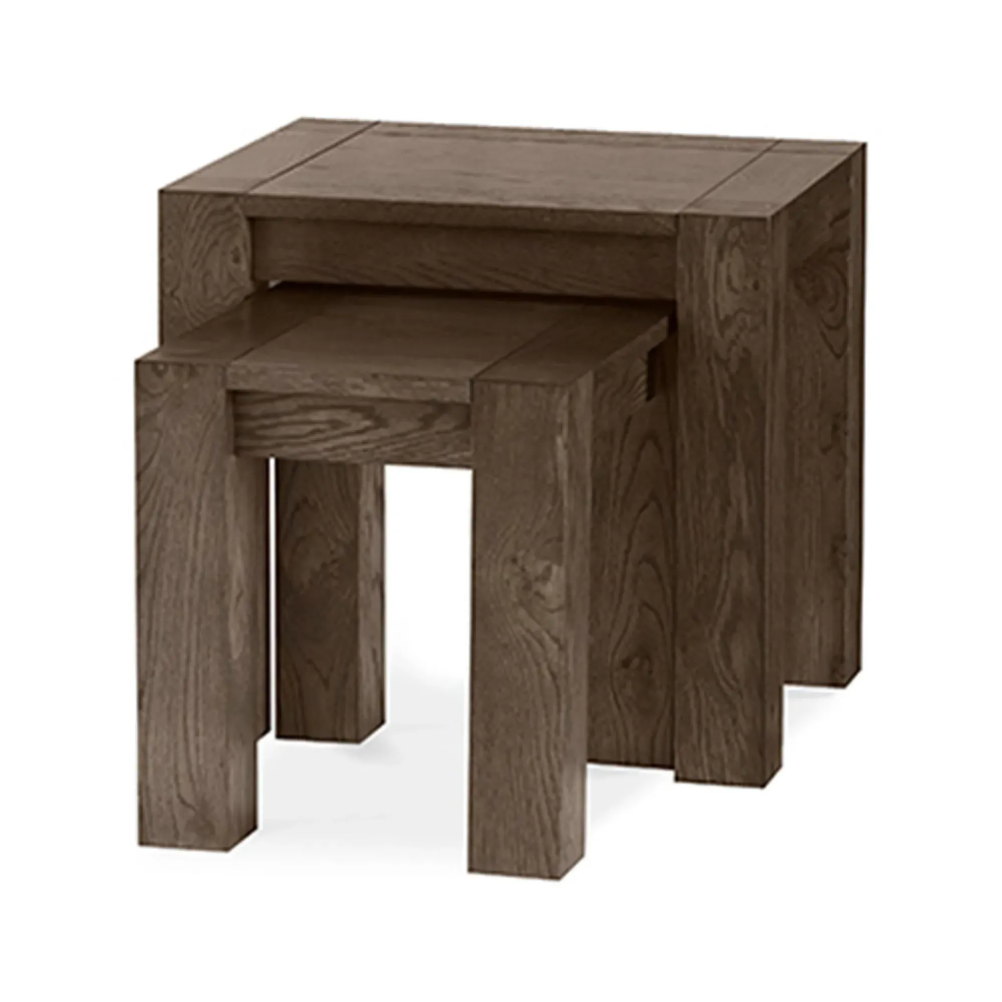 Turin Nest of Lamp Tables - Dark Oak