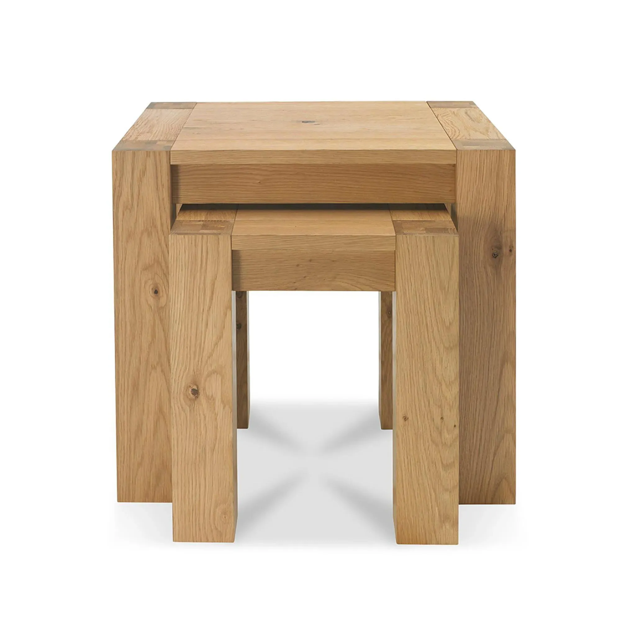 Turin Nest of Lamp Tables - Light Oak