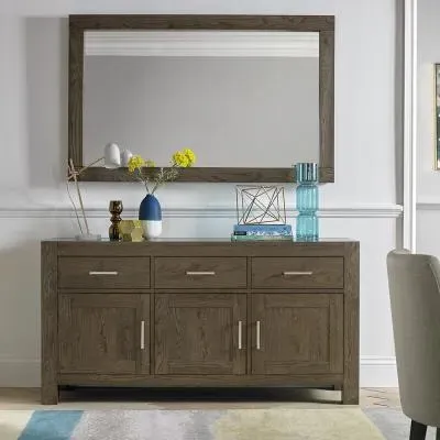 Turin Wide 3 Door Sideboard - Dark Oak image