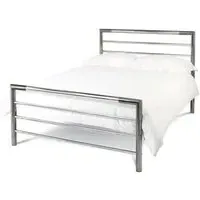 Urban Single Bed Frame - Shiny Nickel
