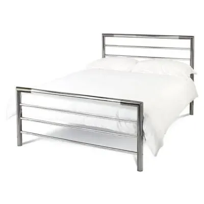 Urban Single Bed Frame - Shiny Nickel