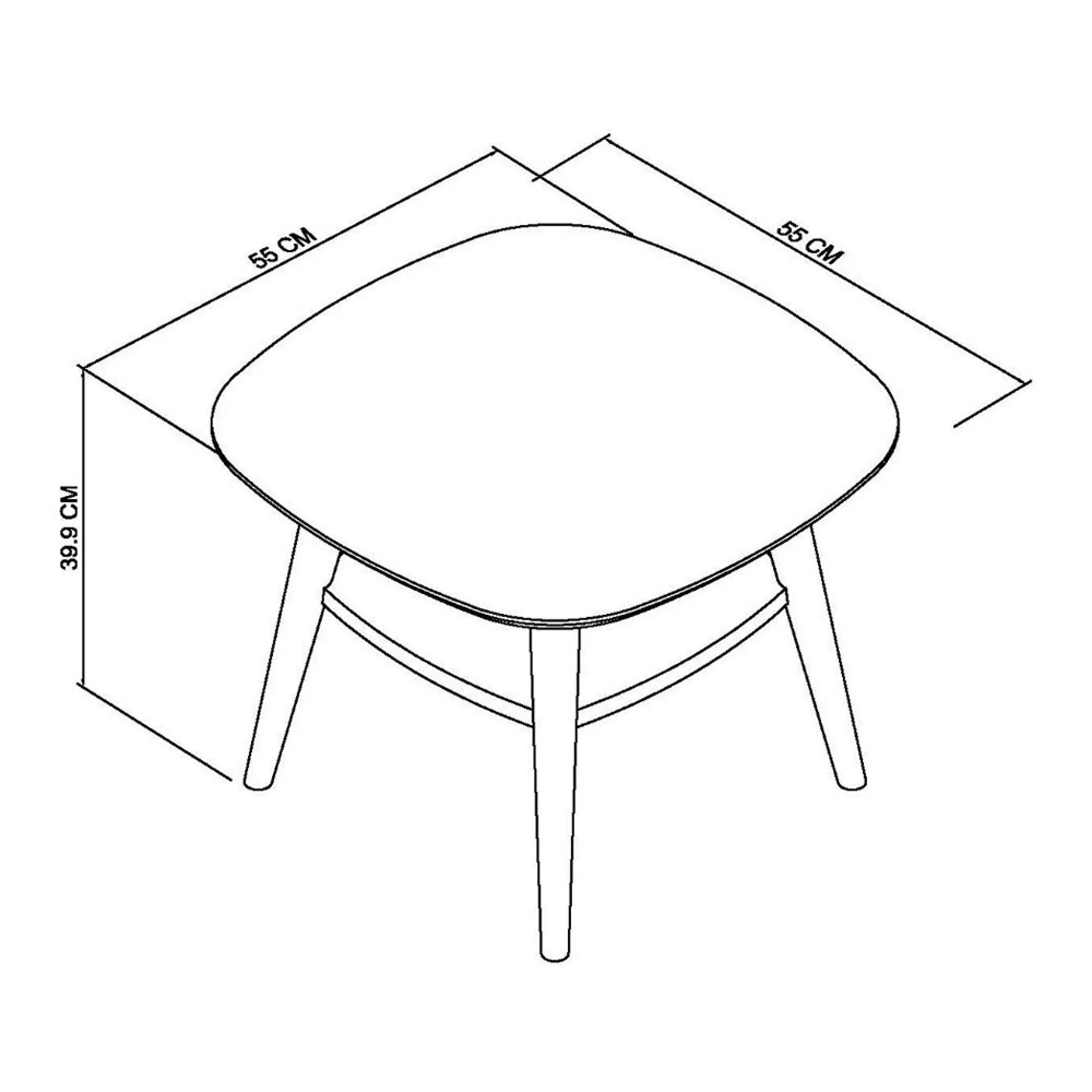 Vintage 1-Shelf Lamp Table - Weathered Oak