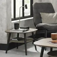 Vintage 1-Shelf Lamp Table - Weathered Oak